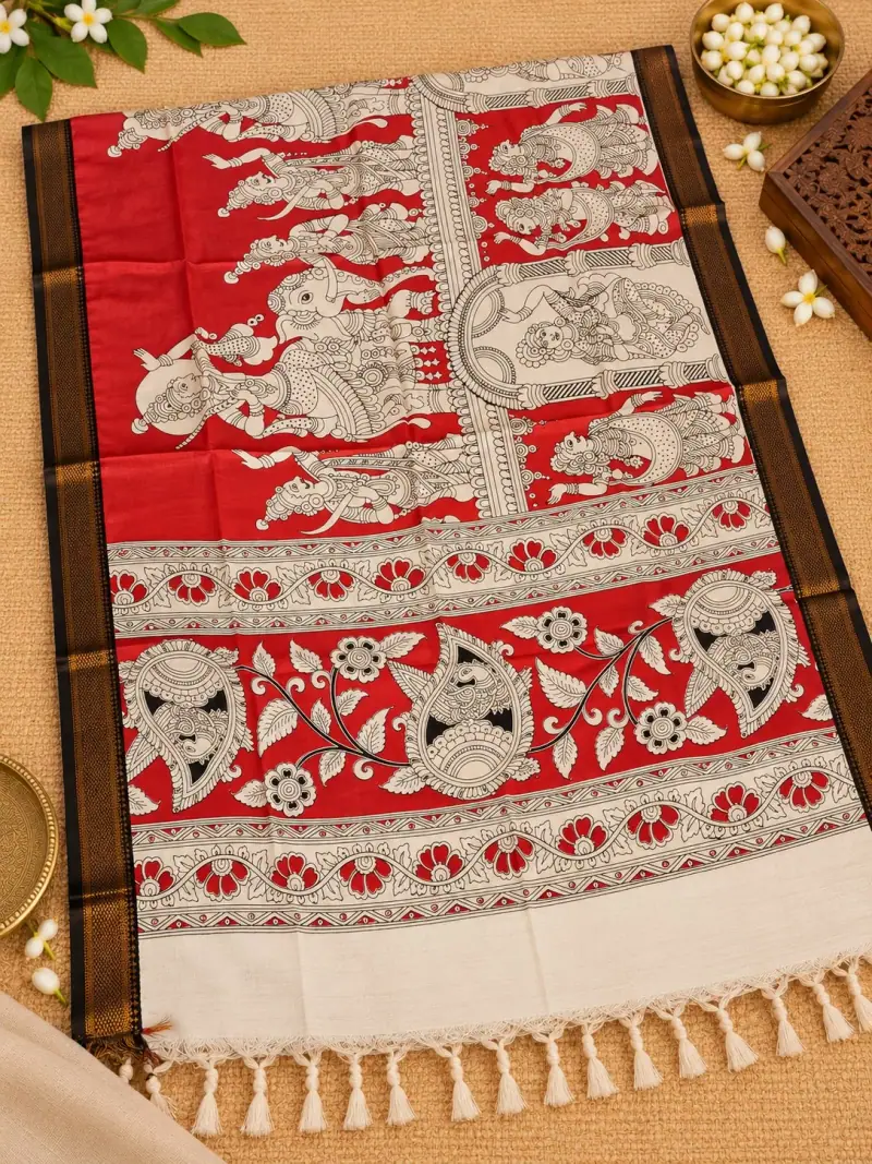 Nizam Border Kalamkari Duppatas