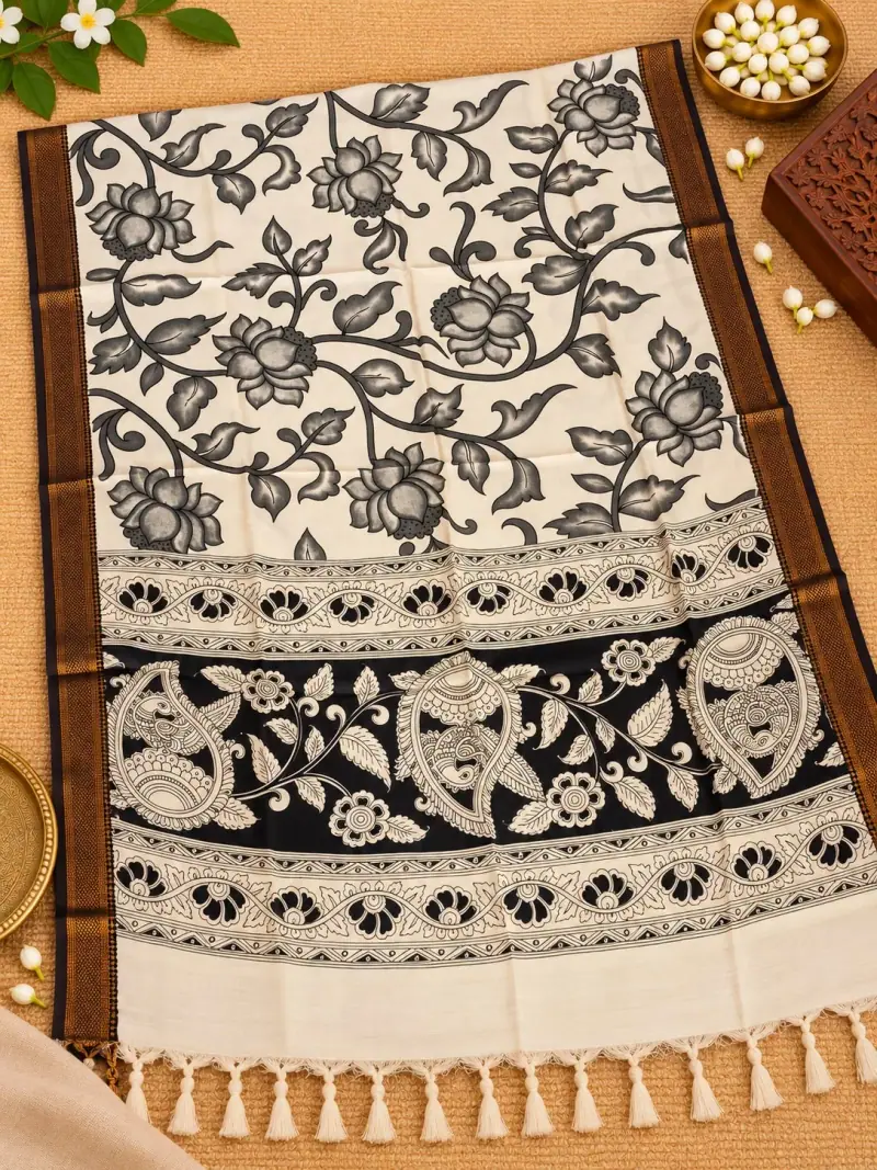 Nizam Border Kalamkari Duppatas