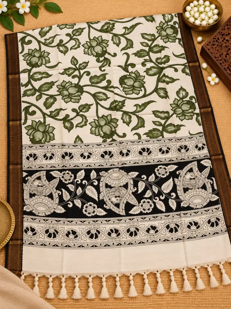 Nizam Border Kalamkari Duppatas
