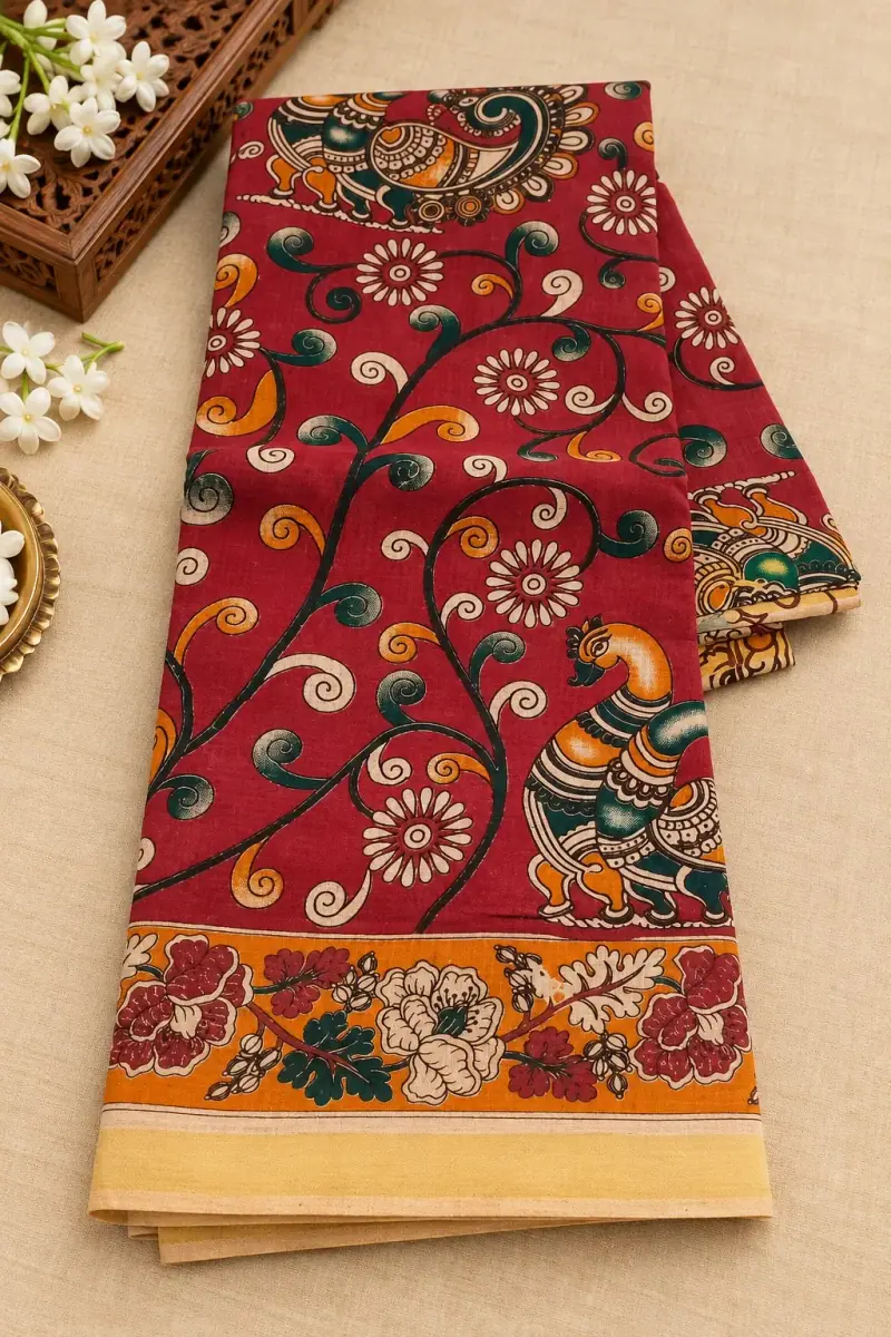 Kalamkari Kota Cotton Saree