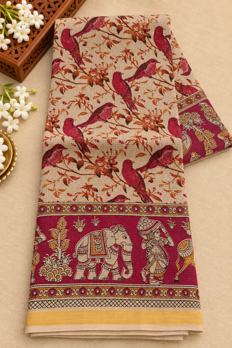Kalamkari Kota Cotton Saree