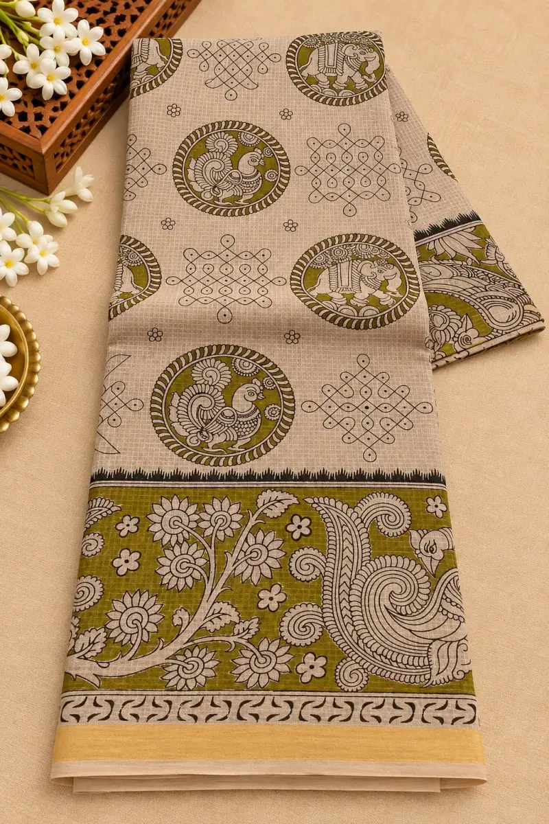 Kalamkari Kota Cotton Saree