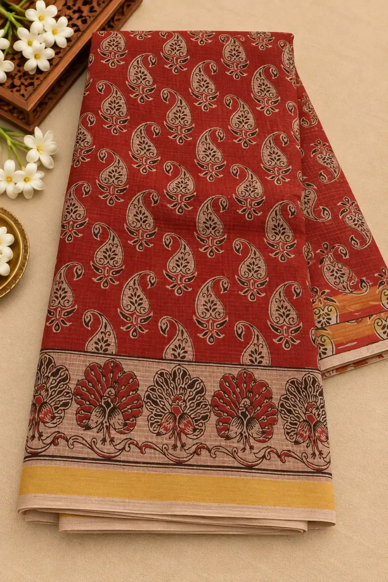 Kalamkari Kota Cotton Saree