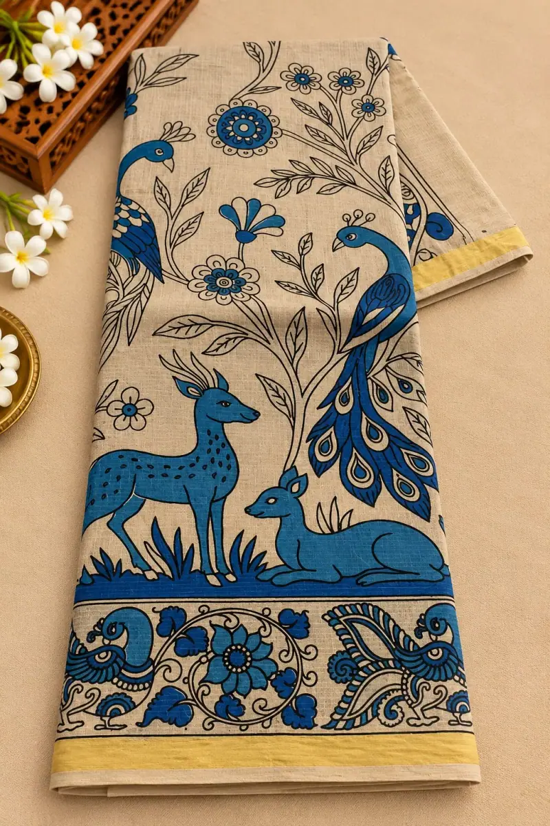 Kalamkari Kota Cotton Saree