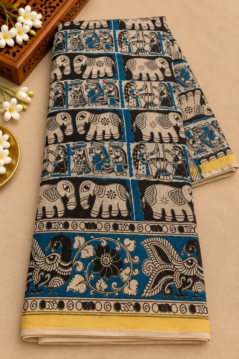 Kalamkari Kota Cotton Saree