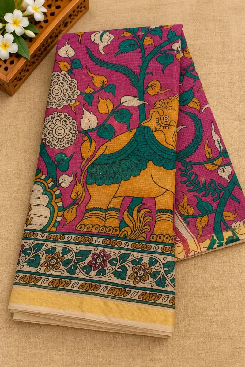 Kalamkari Kota Cotton Saree