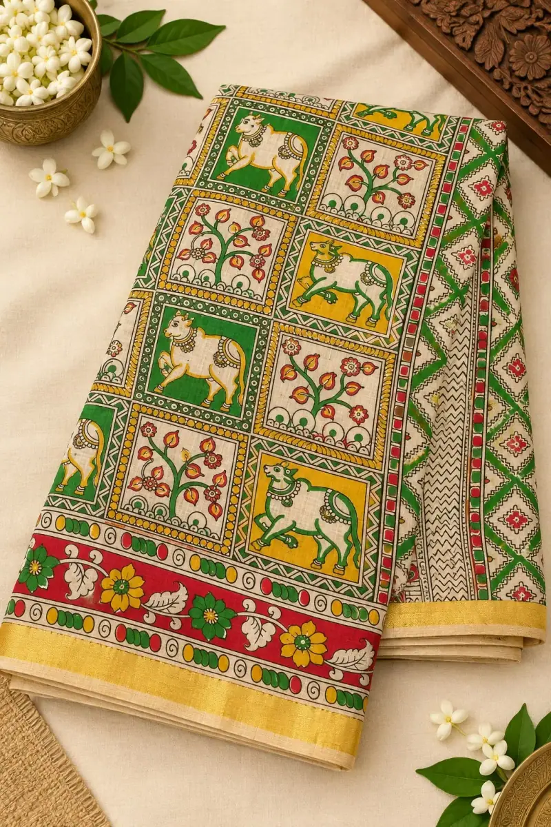Kalamkari Kota Cotton Saree