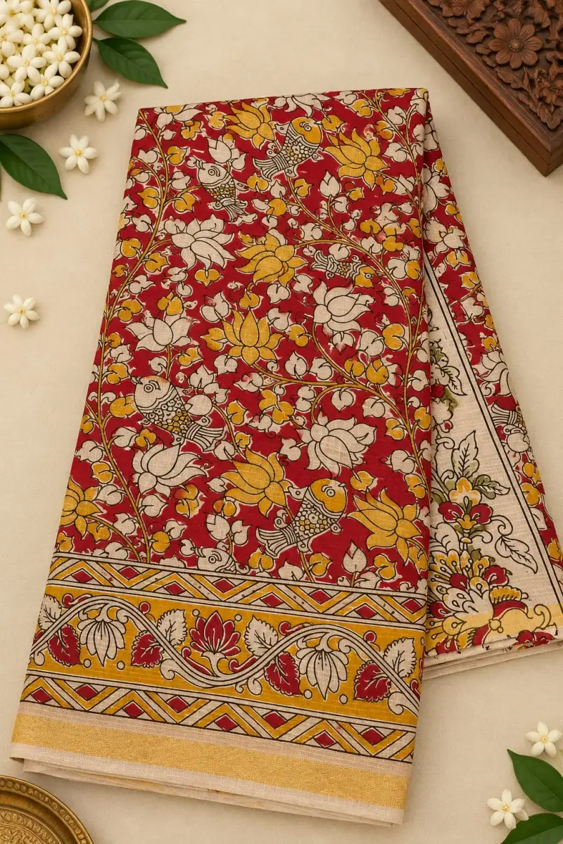 Kalamkari Kota Cotton Saree