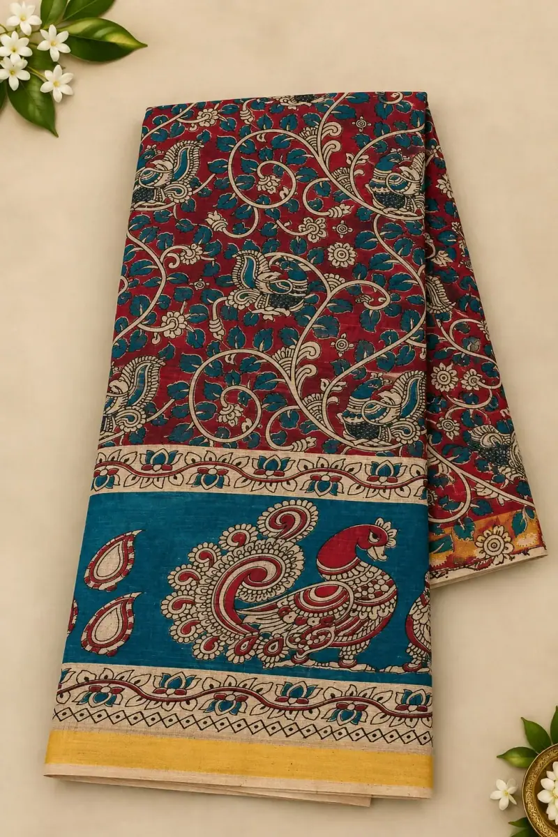 Kalamkari Kota Cotton Saree
