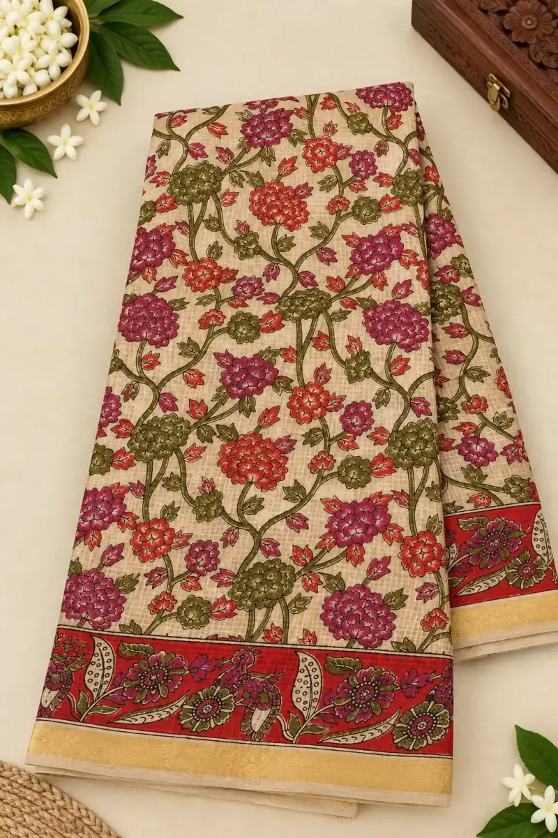 Kalamkari Kota Cotton Saree
