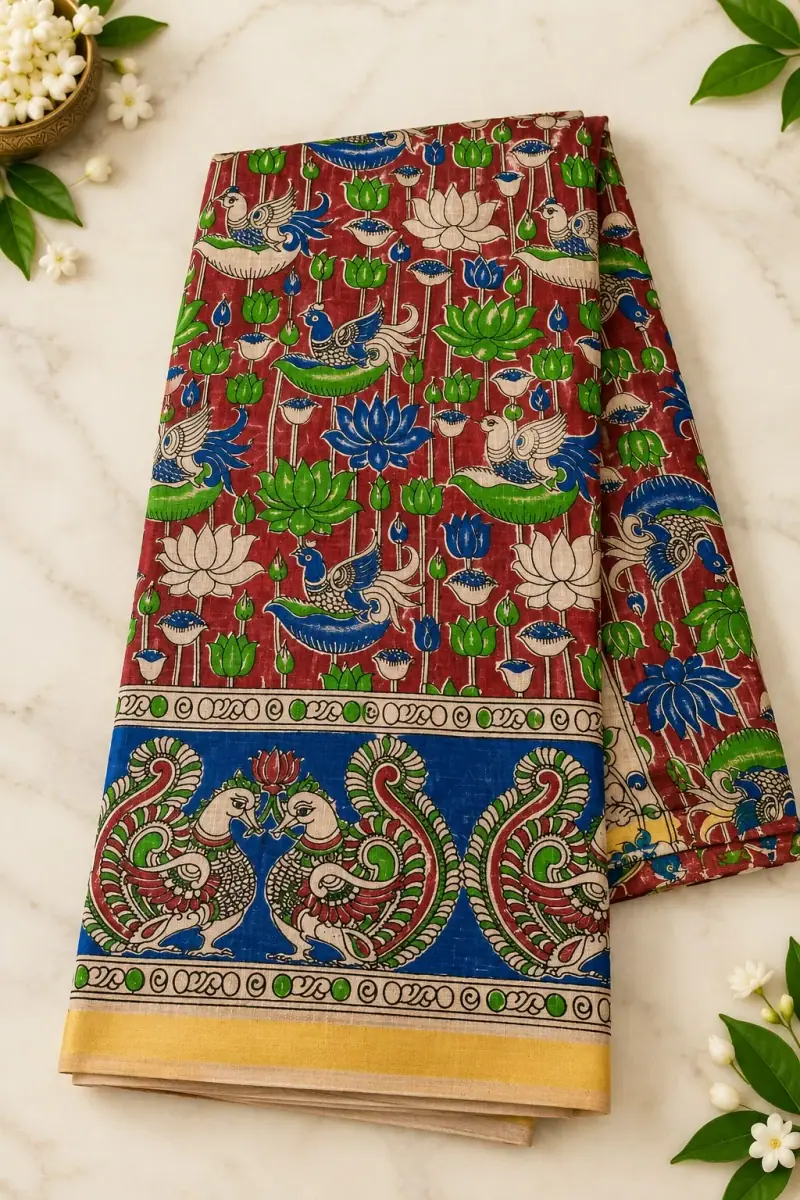Kalamkari Kota Cotton Saree