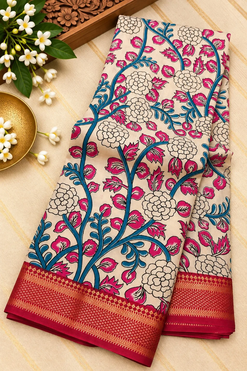 Nizam Border Silk Saree