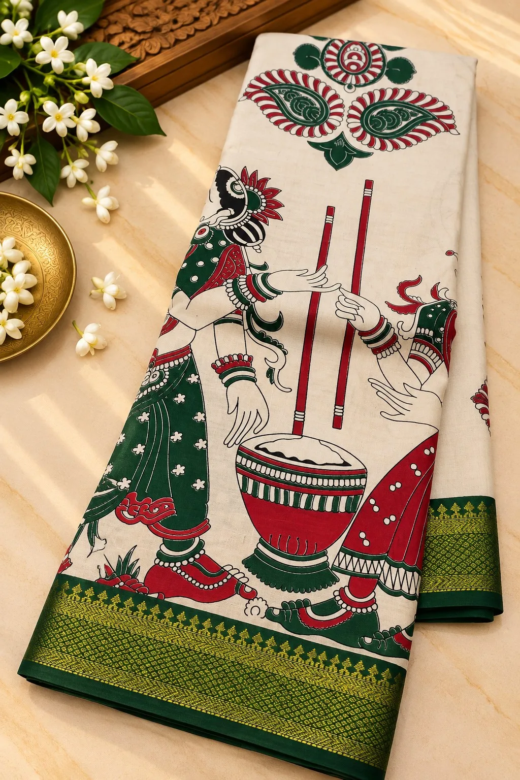 Nizam Border Silk Saree
